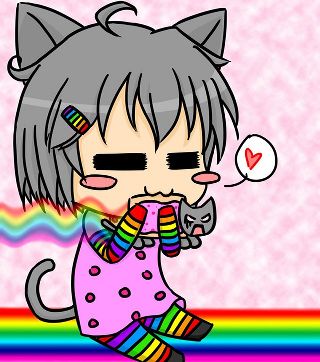 chibi anime nyan cat