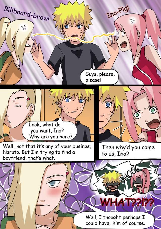 Ino Sakura and Naruto.