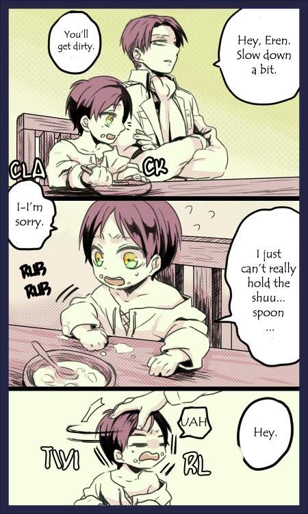 A comic about Eren who turned into a child by one of Hanji’s ...