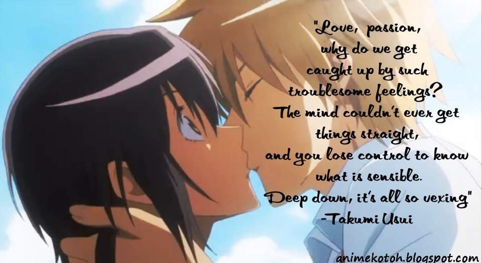 Anime Cute Couple Wallpaper With Quotes : Couples Anime Wallpapers