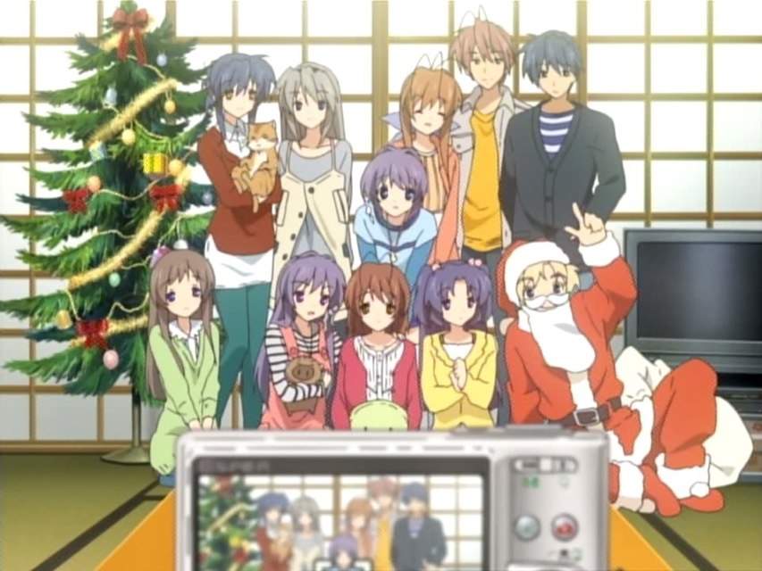 happy anime fam get tree for christmas