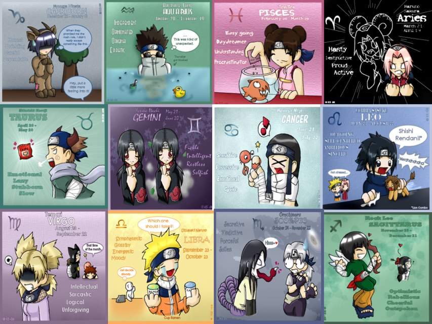 Naruto Zodiac Signs 💫 | Anime Amino