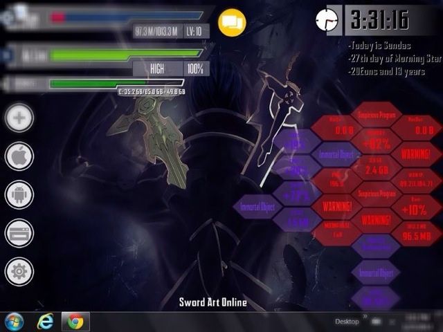 Sao Rainmeter Themes Anime Amino