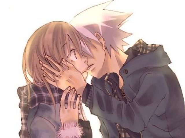 maka and kid kiss