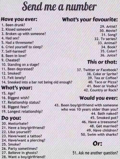 Ask me any number