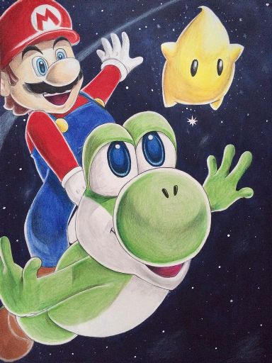 Super Mario Galaxy Drawing | Art Amino