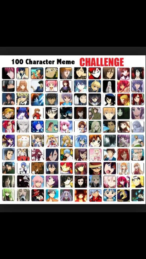Can u name all 100 characters?!?! | Anime Amino