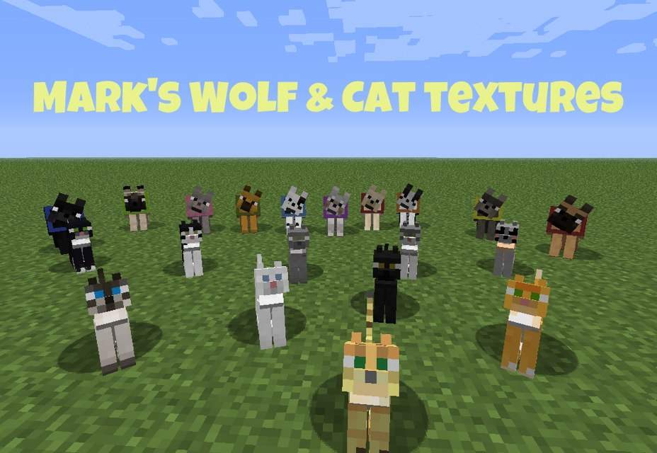 This texture pack adds +20 awesome dog and cat textures to your minecraft! 