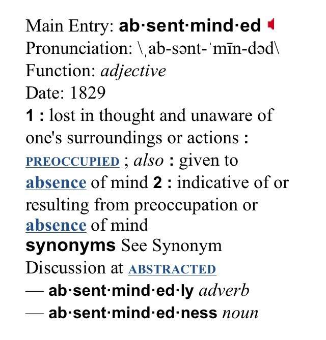 absence-of-mind-synonyms