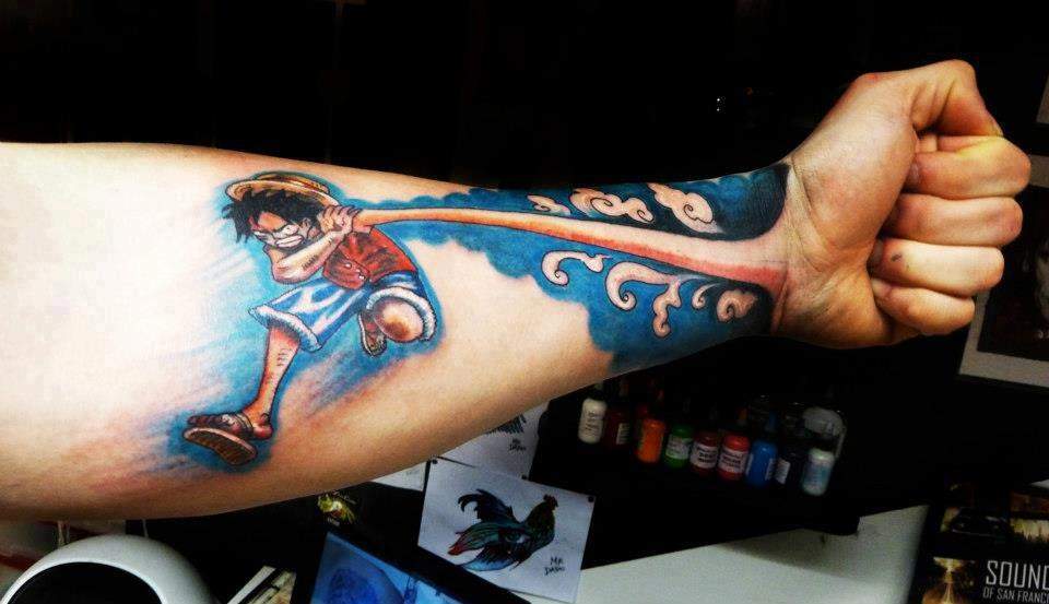 Fairy Tail Henna Tattoo On Left Half Sleeve