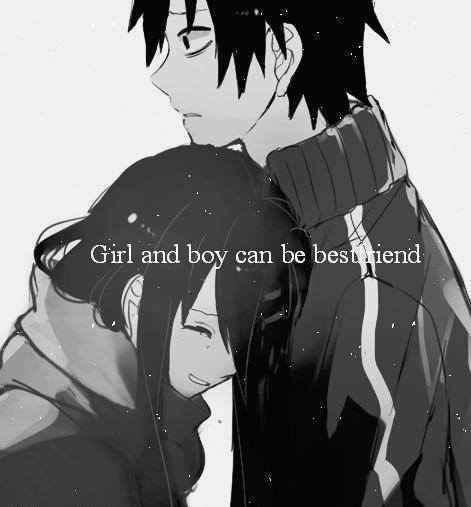 Anime Girl And Boy Best Friends Cuties Anime